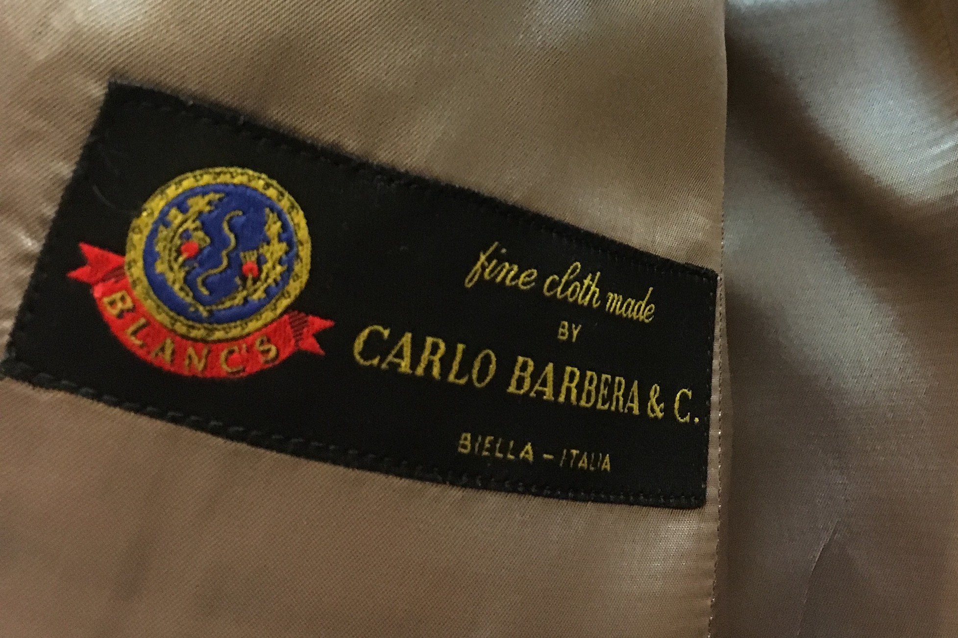 Carlo Barbera 2Bジャケットのお仕立て上り